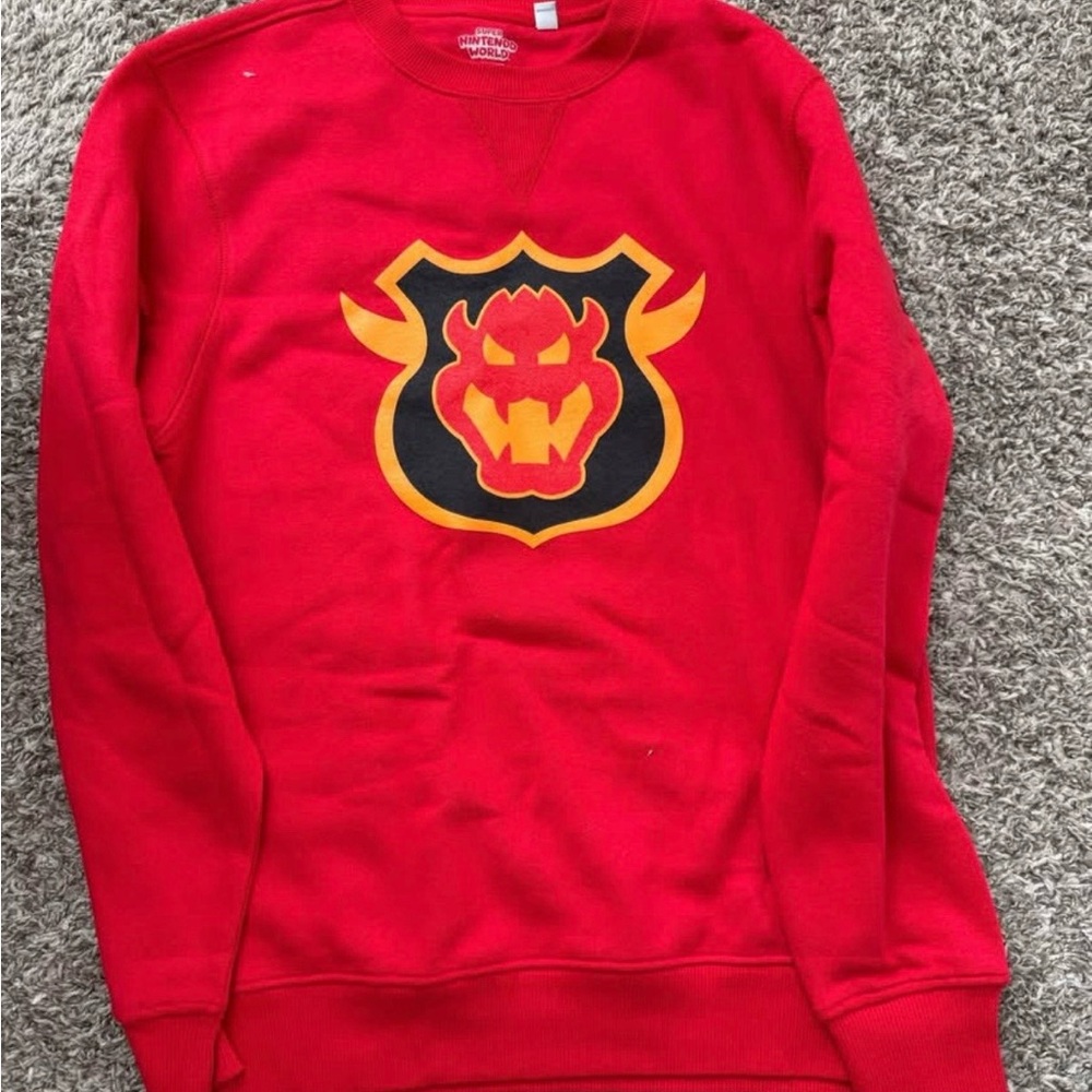 Universal Red Graphic Crewneck Sweater